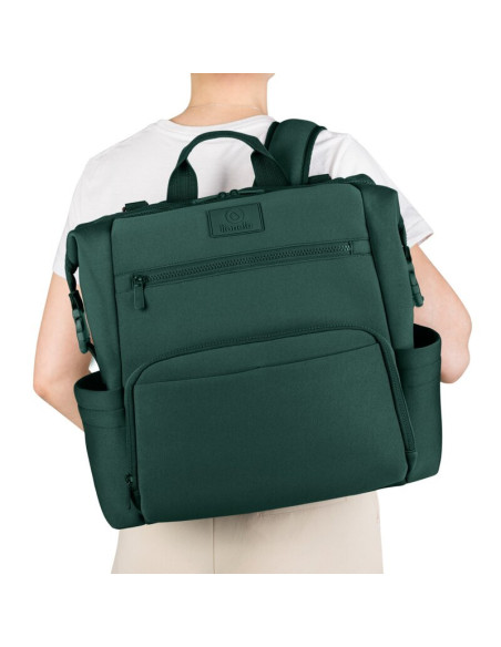 BN-LO-CUBE_GREEN,Lionelo - Rucsac impermeabil pentru mamici Cube, Cu 12 compartimente si salteluta de schimbat, Cu prindere univ