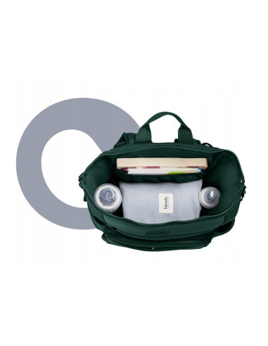 BN-LO-CUBE_GREEN,Lionelo - Rucsac impermeabil pentru mamici Cube, Cu 12 compartimente si salteluta de schimbat, Cu prindere univ