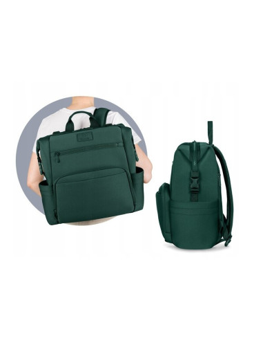 BN-LO-CUBE_GREEN,Lionelo - Rucsac impermeabil pentru mamici Cube, Cu 12 compartimente si salteluta de schimbat, Cu prindere univ