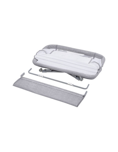 BN-LO-LUNA_GREY_CONCRETE,Lionelo - Patut co-sleeper Luna, 2 in 1, Cu laterala culisanta, Cu setare unghiulara, Cu roti, Reglabil