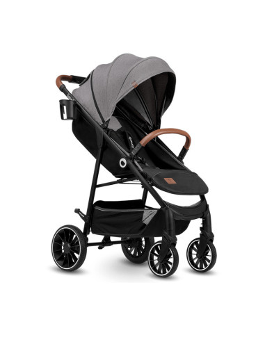 BN-LO-ALEXIA_ GREY_STONE,Lionelo - Carucior sport Alexia, 6 luni+, Cu geanta pentru parinti, Amortizoare, Suport pentru biberon/