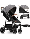 BN-LO-ALEXIA_ GREY_STONE,Lionelo - Carucior sport Alexia, 6 luni+, Cu geanta pentru parinti, Amortizoare, Suport pentru biberon/