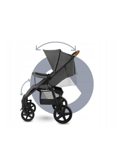 BN-LO-ANNET_TOUR_GREY_STONE,Lionelo - Carucior sport Annet Tour, De la nastere, Cu capotina impermeabila, Cu filtru UPF 50+, Cu 