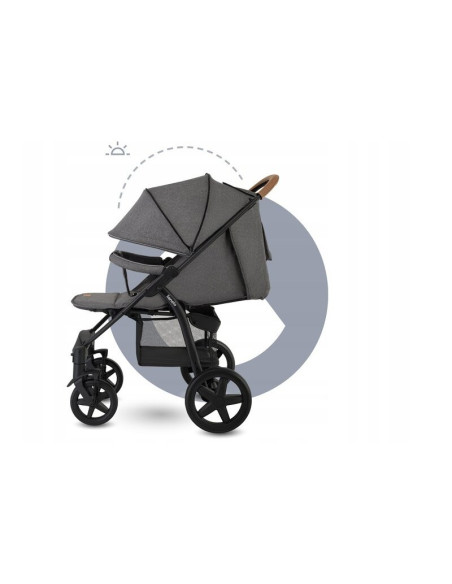 BN-LO-ANNET_TOUR_GREY_STONE,Lionelo - Carucior sport Annet Tour, De la nastere, Cu capotina impermeabila, Cu filtru UPF 50+, Cu 
