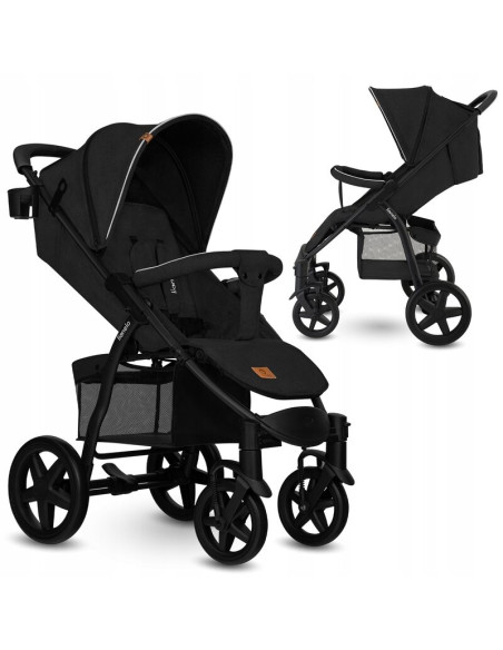 BN-LO-ANNET_TOUR_BLACK_CARBON,Lionelo - Carucior sport Annet Tour, De la nastere, Cu capotina impermeabila, Cu filtru UPF 50+, C