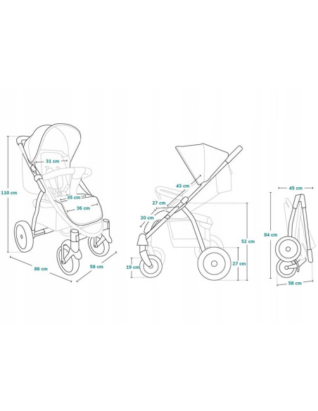BN-LO-ANNET_TOUR_BLACK_CARBON,Lionelo - Carucior sport Annet Tour, De la nastere, Cu capotina impermeabila, Cu filtru UPF 50+, C