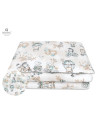 BN-6426972014717,MimiNu - Lenjerie patut cu 4 piese, Cu doua protectii laterale, Din bumbac certificat Oeko Tex Standard 100, Pe