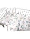 BN-6426972014717,MimiNu - Lenjerie patut cu 4 piese, Cu doua protectii laterale, Din bumbac certificat Oeko Tex Standard 100, Pe