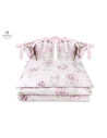 BN-6426972014724,MimiNu - Lenjerie patut cu 4 piese, Cu doua protectii laterale, Din bumbac certificat Oeko Tex Standard 100, Pe