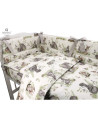 BN-6426972014762,MimiNu - Lenjerie patut cu 4 piese, Cu doua protectii laterale, Din bumbac certificat Oeko Tex Standard 100, Pe