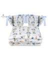 BN-6426972014823,MimiNu - Lenjerie patut cu 4 piese, Cu doua protectii laterale, Din bumbac certificat Oeko Tex Standard 100, Pe