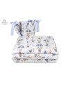BN-6426972014823,MimiNu - Lenjerie patut cu 4 piese, Cu doua protectii laterale, Din bumbac certificat Oeko Tex Standard 100, Pe