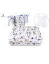BN-6426972012607,MimiNu - Set lenjerie patut 5 piese, Cu pilota si perna, Din bumbac certificat Oeko Tex Standard 100, Pentru pa