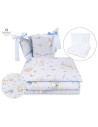 BN-6426972015035,MimiNu - Set lenjerie patut cu 6 piese, Cu pilota si perna, Cu doua aparatori laterale, Din bumbac certificat O
