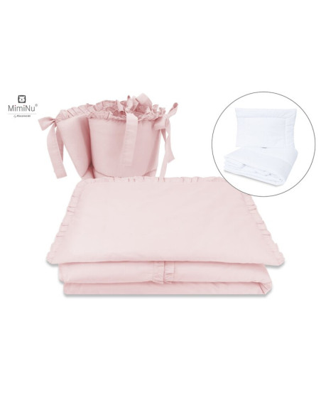 BN-6426972014939,MimiNu - Set lenjerie patut cu 6 piese, Cu volanase, Cu pilota si perna, Cu doua aparatori laterale, Din bumbac BN-6426972014939,MimiNu - Set lenjerie patut cu 6 piese, Cu volanase, Cu pilota si perna, Cu doua aparatori laterale, Din bumbac