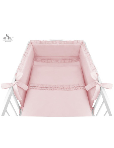 BN-6426972014939,MimiNu - Set lenjerie patut cu 6 piese, Cu volanase, Cu pilota si perna, Cu doua aparatori laterale, Din bumbac BN-6426972014939,MimiNu - Set lenjerie patut cu 6 piese, Cu volanase, Cu pilota si perna, Cu doua aparatori laterale, Din bumbac