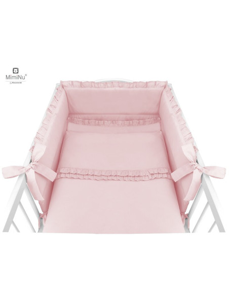 BN-6426972014939,MimiNu - Set lenjerie patut cu 6 piese, Cu volanase, Cu pilota si perna, Cu doua aparatori laterale, Din bumbac BN-6426972014939,MimiNu - Set lenjerie patut cu 6 piese, Cu volanase, Cu pilota si perna, Cu doua aparatori laterale, Din bumbac