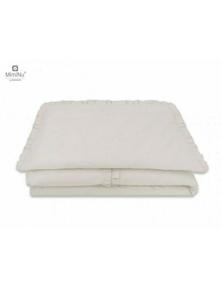 BN-6426972014946,MimiNu - Set lenjerie patut cu 6 piese, Cu volanase, Cu pilota si perna, Cu doua aparatori laterale, Din bumbac