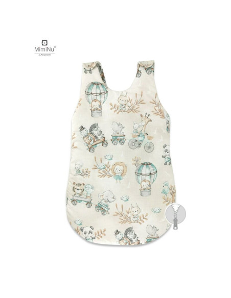 BN-6426972012768,MimiNu - Sac de dormit pentru bebelusi, De iarna, Din bumbac certificat Oeko Tex Standard 100, Cu fermoar later