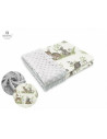 BN-6426972012911,MimiNu - Paturica pufoasa cu doua fete, Dimensiune 75x100 cm, Din tesatura minky si bumbac, Materiale certifica