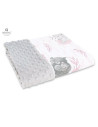 BN-6426972012997,MimiNu - Paturica pufoasa cu doua fete, Dimensiune 75x100 cm, Din tesatura Minky si bumbac, Materiale certifica