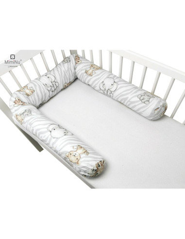 BN-6426972013307,MimiNu - Aparatoare tip rulou pentru patut, Lungime 180 cm, Din bumbac certificat Oeko Tex Standard 100, Cu dia