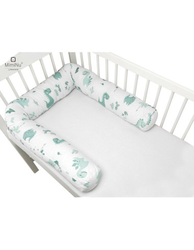 BN-6426972013352,MimiNu - Aparatoare tip rulou pentru patut, Lungime 180 cm, Din bumbac certificat Oeko Tex Standard 100, Cu dia