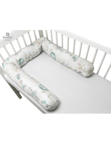 BN-6426972013376,MimiNu - Aparatoare tip rulou pentru patut, Lungime 180 cm, Din bumbac certificat Oeko Tex Standard 100, Cu dia