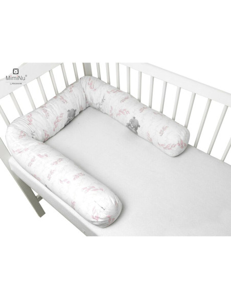 BN-6426972013420,MimiNu - Aparatoare tip rulou pentru patut, Lungime 180 cm, Din bumbac certificat Oeko Tex Standard 100, Cu dia