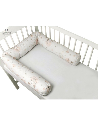 BN-6426972013468,MimiNu - Aparatoare tip rulou pentru patut, Lungime 180 cm, Din bumbac certificat Oeko Tex Standard 100, Cu dia