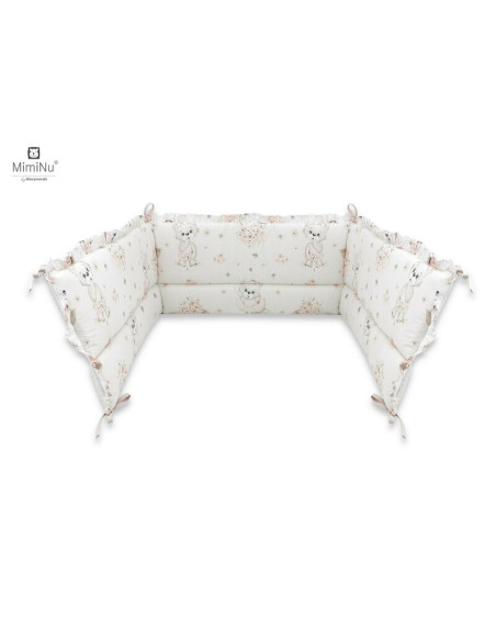 BN-6426972013505,MimiNu - Aparatoare pentru patut 120x60 cm, Din bumbac certificat Oeko Tex Standard 100, Cu inaltimea de 30 cm,
