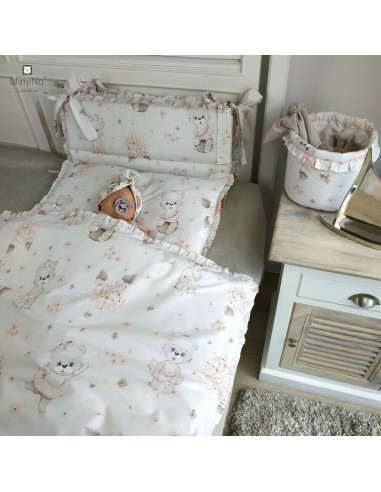 BN-6426972013505,MimiNu - Aparatoare pentru patut 120x60 cm, Din bumbac certificat Oeko Tex Standard 100, Cu inaltimea de 30 cm,