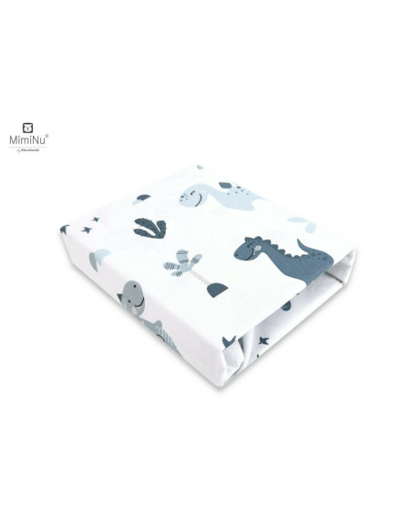 BN-6426972013796,Miminu - Cearceaf cu elastic pentru patut leagan sau patut co-sleeper, Dimensiune 90x40 cm, Din bumbac certific