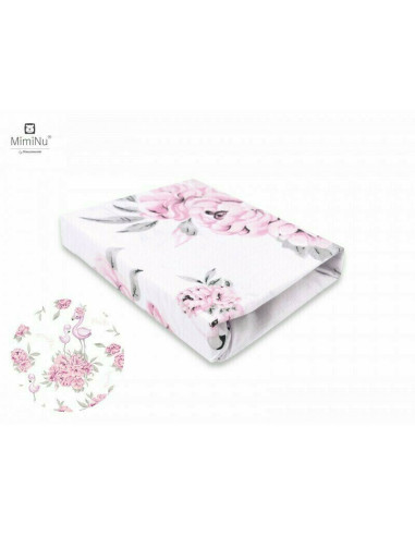 BN-6426972013826,Miminu - Cearceaf cu elastic pentru patut leagan sau patut co-sleeper, Dimensiune 90x40 cm, Din bumbac certific
