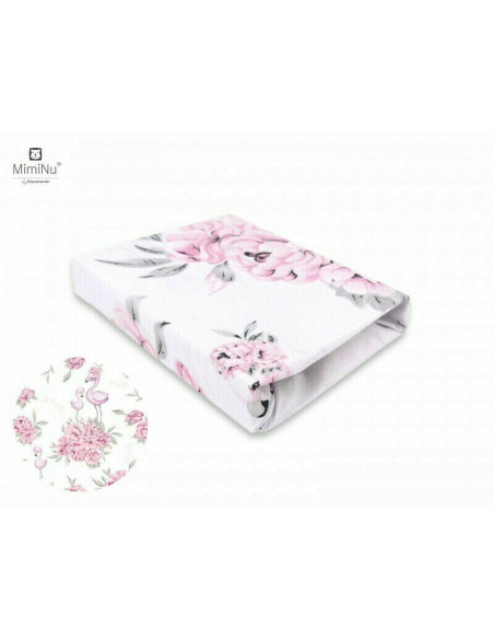 BN-6426972013826,Miminu - Cearceaf cu elastic pentru patut leagan sau patut co-sleeper, Dimensiune 90x40 cm, Din bumbac certific
