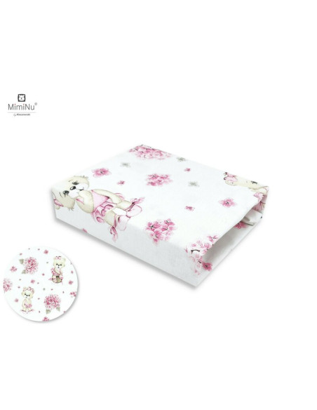 BN-6426972013949,Miminu - Cearceaf cu elastic pentru patut leagan sau patut co-sleeper, Dimensiune 90x40 cm, Din bumbac certific