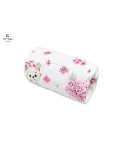 BN-6426972013994,MimiNu - Perna pentru alaptat tip manson, Din bumbac certificat Oeko Tex Standard 100, 25 cm, Design, Pink Ball