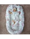BN-6426972014052,MimiNu - Cosulet bebelus pentru dormit, Baby Cocoon 75x55 cm, Cu volanase, Husa 100% bumbac, Din bumbac certifi