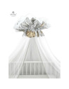 BN-6426972013123,MimiNu - Baldachin mare din tull, Cu funda din bumbac, Dimensiune 400x170 cm, Materiale certificate Oeko Tex St