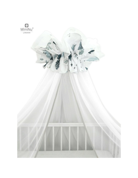 BN-6426972013154,MimiNu - Baldachin mare din tull, Cu funda din bumbac, Dimensiune 400x170 cm, Materiale certificate Oeko Tex St