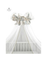 BN-6426972013192,MimiNu - Baldachin mare din tull, Cu funda din bumbac, Dimensiune 400x170 cm, Materiale certificate Oeko Tex St