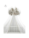 BN-6426972013215,MimiNu - Baldachin mare din tull, Cu funda din bumbac, Dimensiune 400x170 cm, Materiale certificate Oeko Tex St