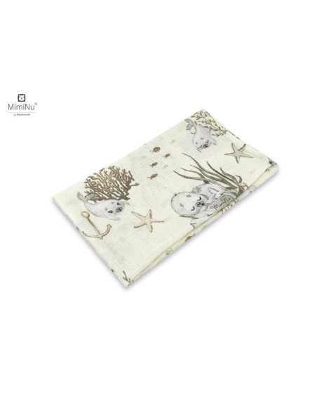 BN-6426972014519,MimiNu - Set 2 bucati scutece tetra din bumbac, Refolosibile, Cu multiple intrebuintari, Dimensiune 70x80 cm, D