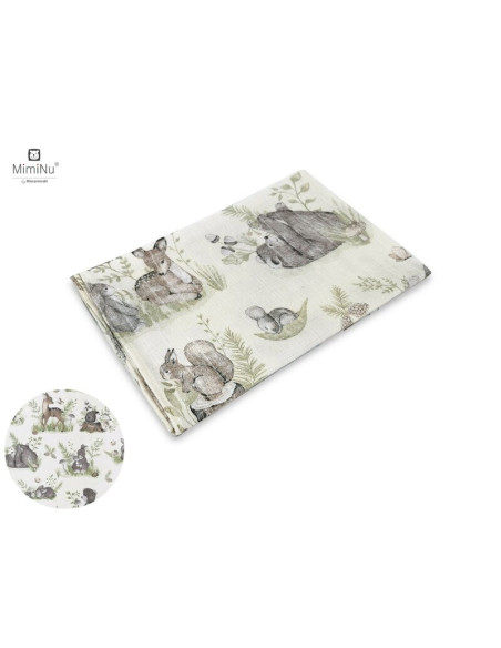 BN-6426972014526,MimiNu - Set 2 bucati scutece tetra din bumbac, Refolosibile, Cu multiple intrebuintari, Dimensiune 70x80 cm, D