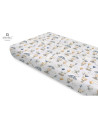 BN-6426972014229,Miminu - Cearceaf cu elastic, Din bumbac certificat Oeko Tex Standard 100, Pentru pat 160x80 cm, Parachutes Blu
