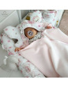 BN-6426972014274,MimiNu - Prosop mare cu gluga si volanas, Dimensiune 100x100 cm, Din bumbac si thermo fleece, Materiale certifi