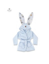 BN-6426972014304,MimiNu - Halat de baie cu urechi 6 - 36 luni, Moale, Cu buzunare, Cu cordon, Din bumbac si thermo fleece, Mater