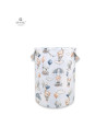 BN-6426972014359,MimiNu - Cos rotund pentru depozitare jucarii, Din bumbac certificat Oeko Tex Standard 100, Cu manere, 50x35 cm