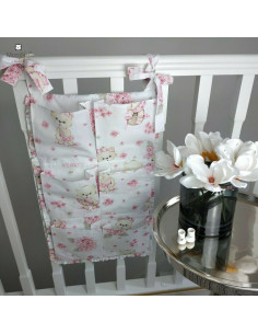 BN-6426972014427,MimiNu - Organizator pentru patut, Din bumbac certificat Oeko Tex Standard 100, Cu 6 compartimente, Cu doua pan 2