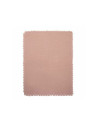 BN-400909,Petite&Mars - Paturica tricotata Harmony, Cu margini crosetate, Dimensiune 80x100 cm, 100% bumbac, Roz